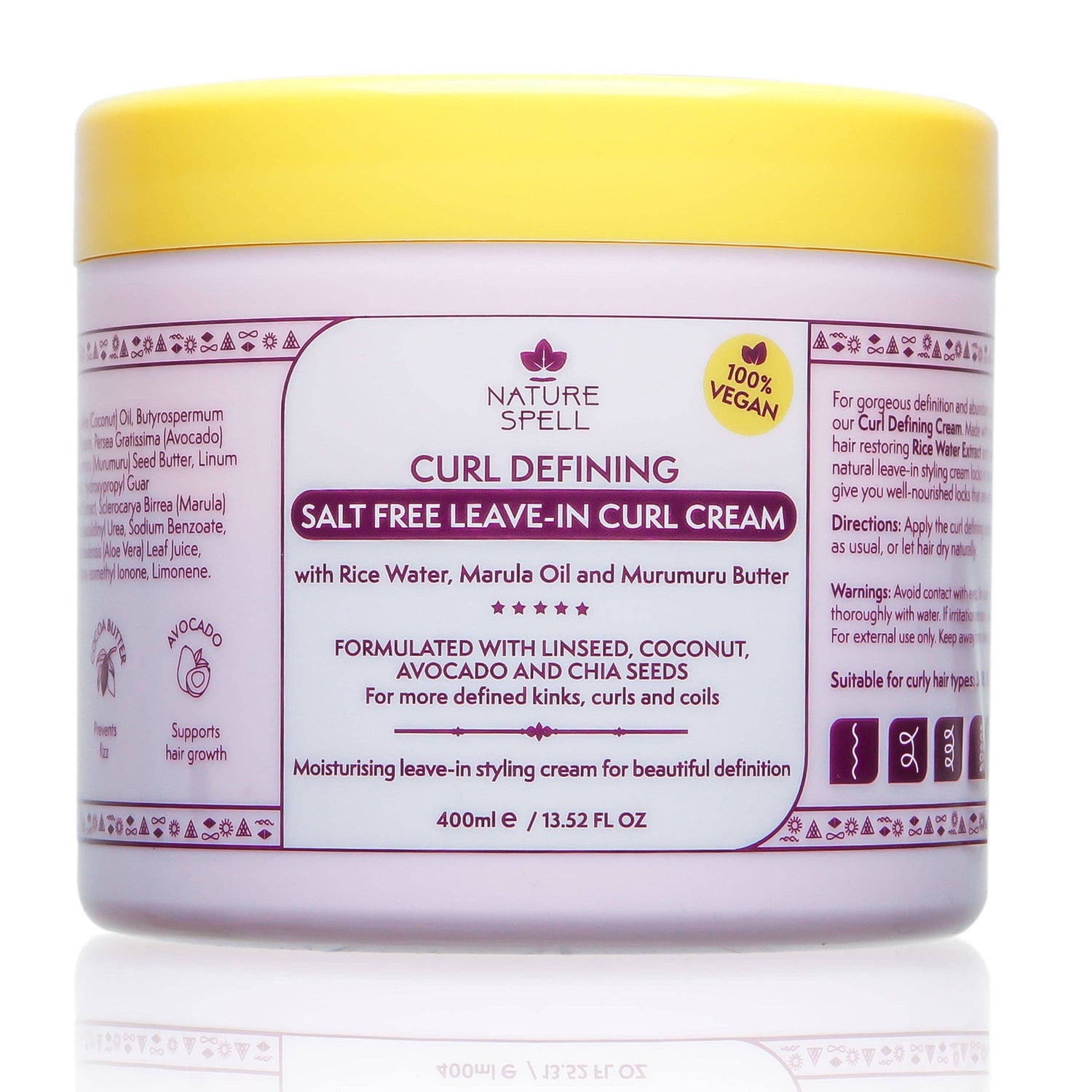 Nature Spell Curl Defining Salt Free Leave in Curl Cream