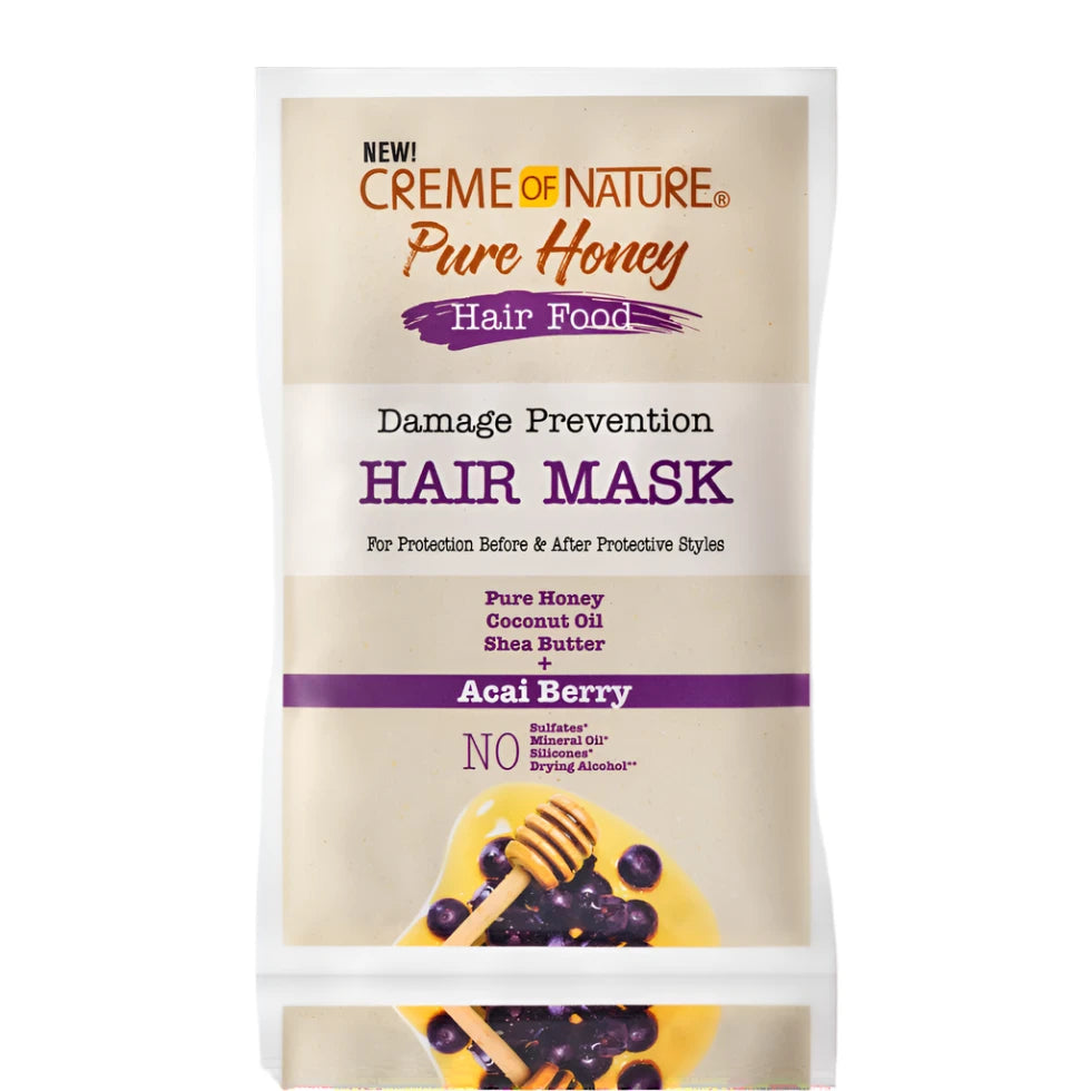 Creme of Nature Pure Honey Hair Food Damage Prevention Hair Mask 1.7oz