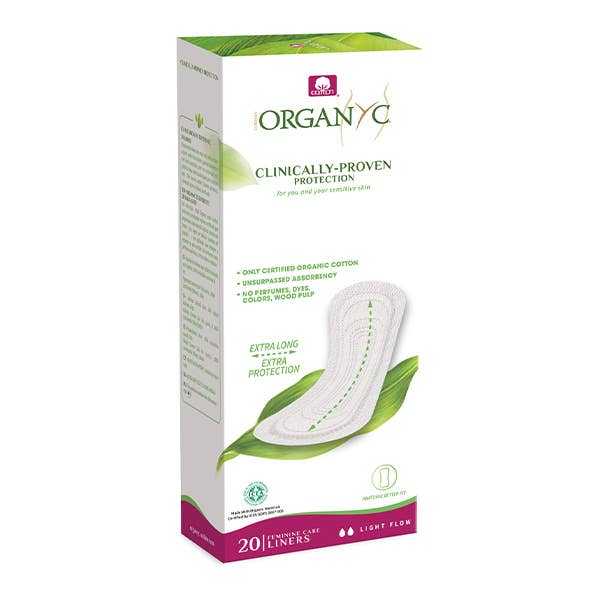 Organyc Panty Liners Flat Extra Long 20