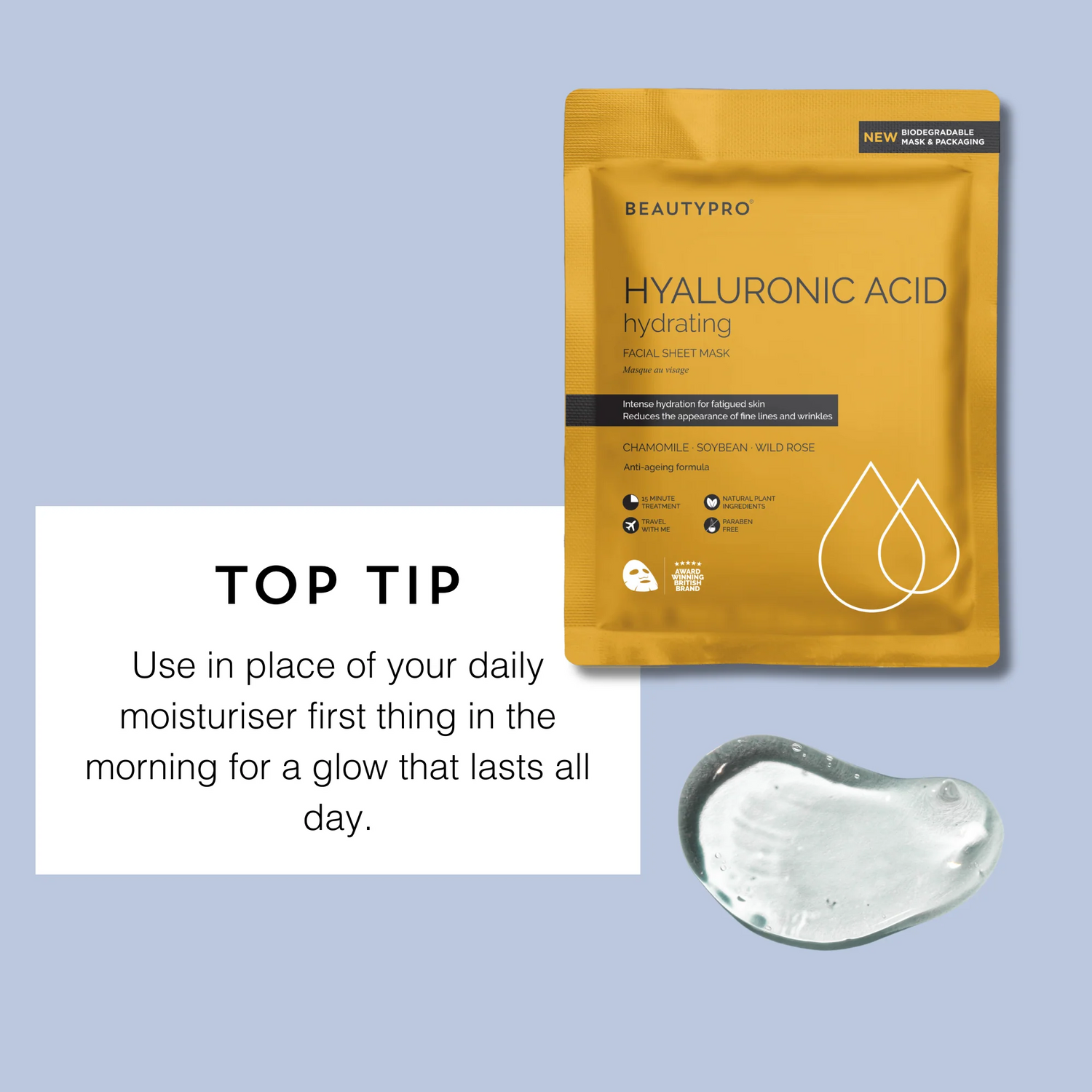 Beauty Pro Hyaluronic Acid Hydrating Sheet Mask