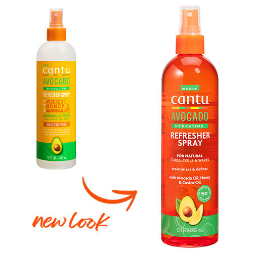 Cantu Avocado Hydrating Refresher Spray For Natural Curls, Coils &amp; Waves 12oz