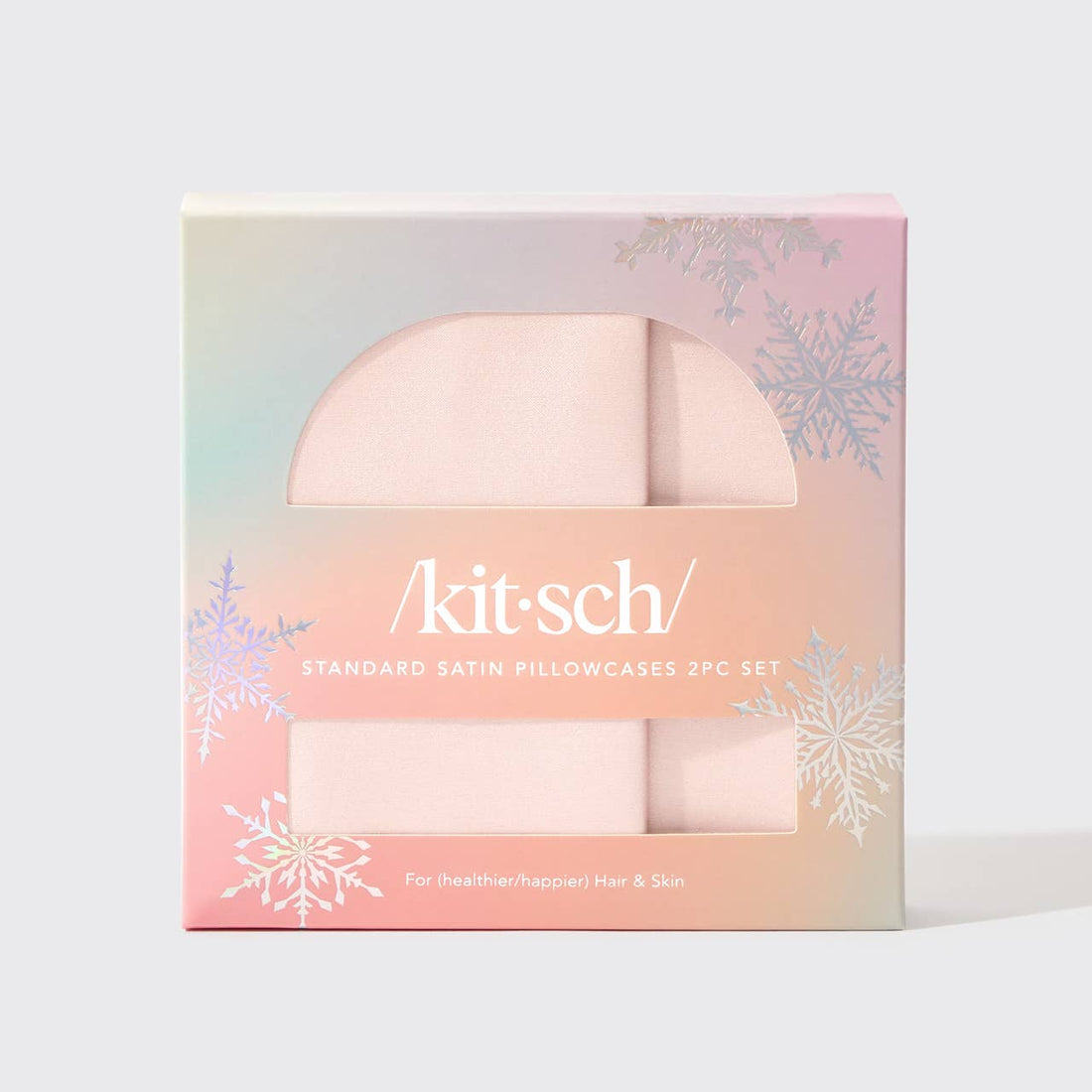 Kitsch Holiday Standard Pillowcase 2pc - Blush