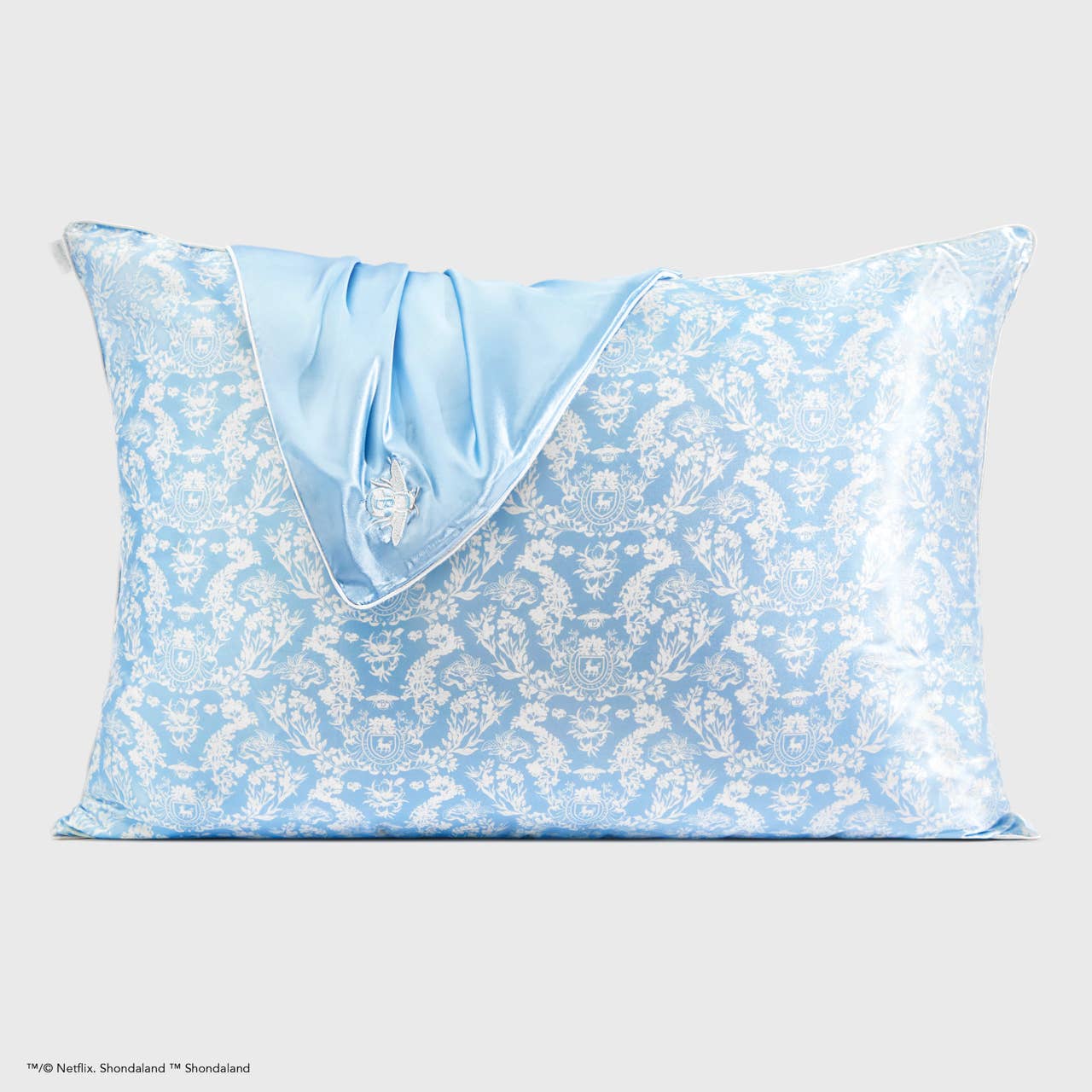 Kitsch x Bridgerton Satin Pillowcase - Toile De Blue