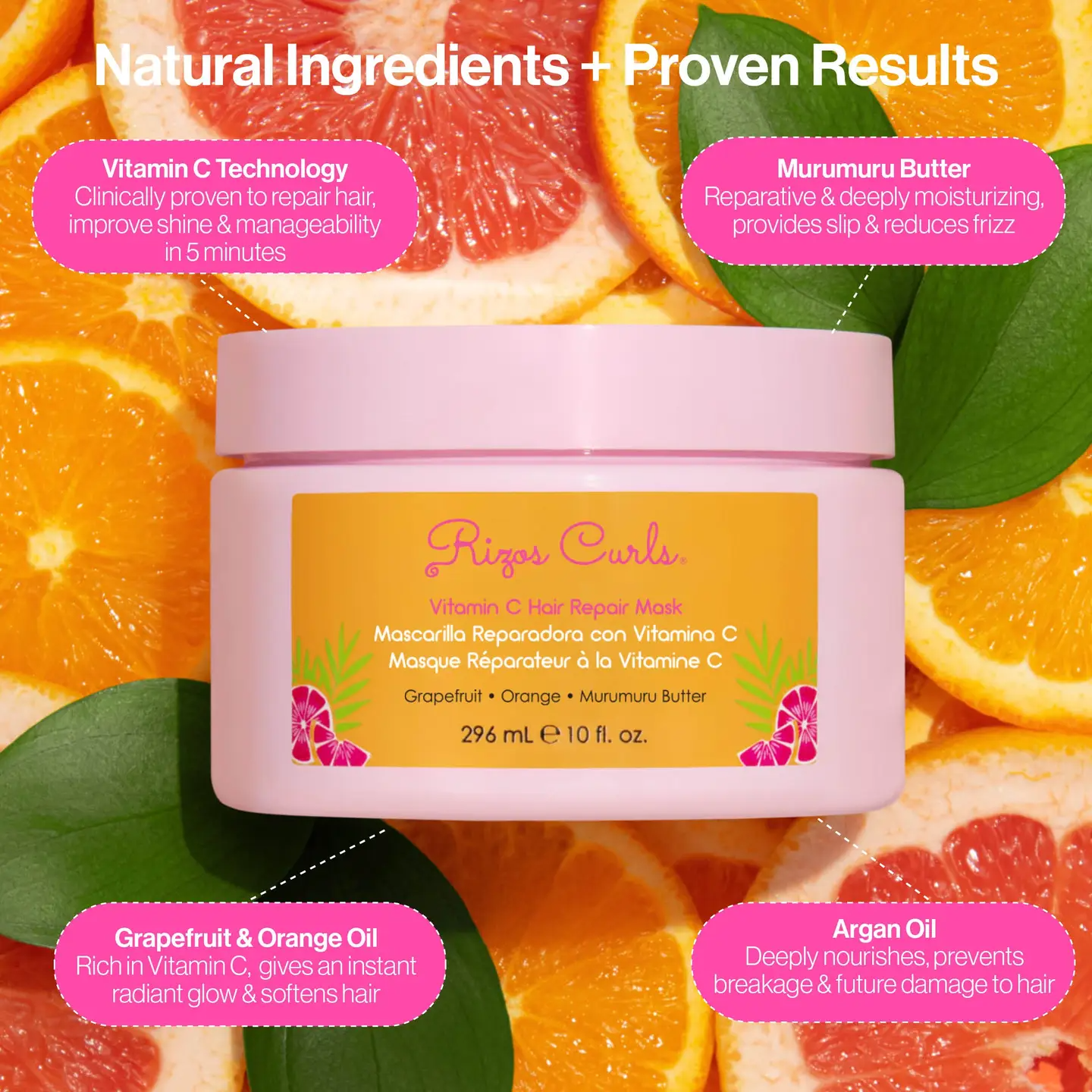 Rizos Curls Vitamin C Hair Repair Mask 10oz