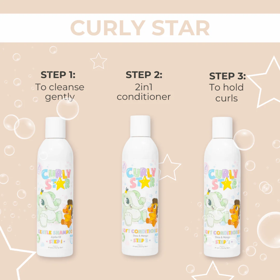 Pretty Curly Girl Curly Star Gentle Shampoo 250ml - Fragrance Free