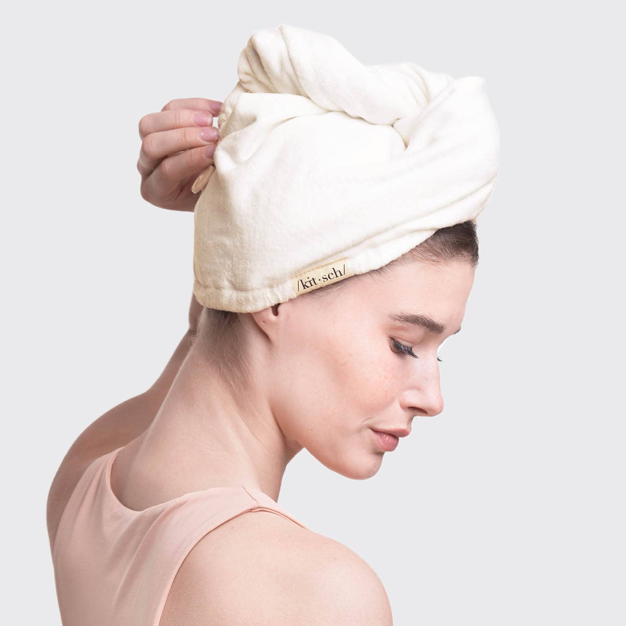 Kitsch Quick Dry Hair Towel - Ivory