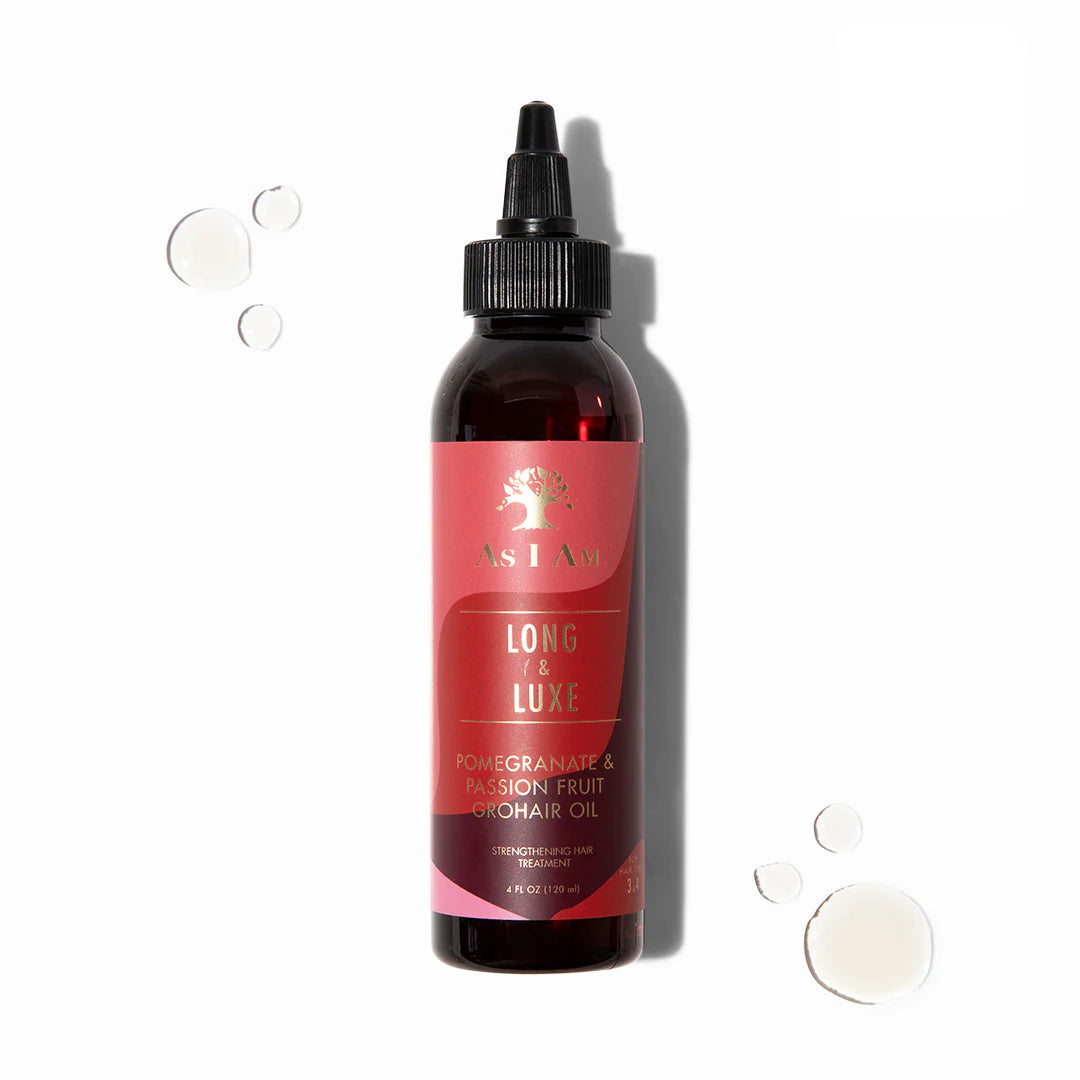 As I Am Long &amp; Luxe Pomegranate &amp; Passion Fruit Gro Oil 4oz