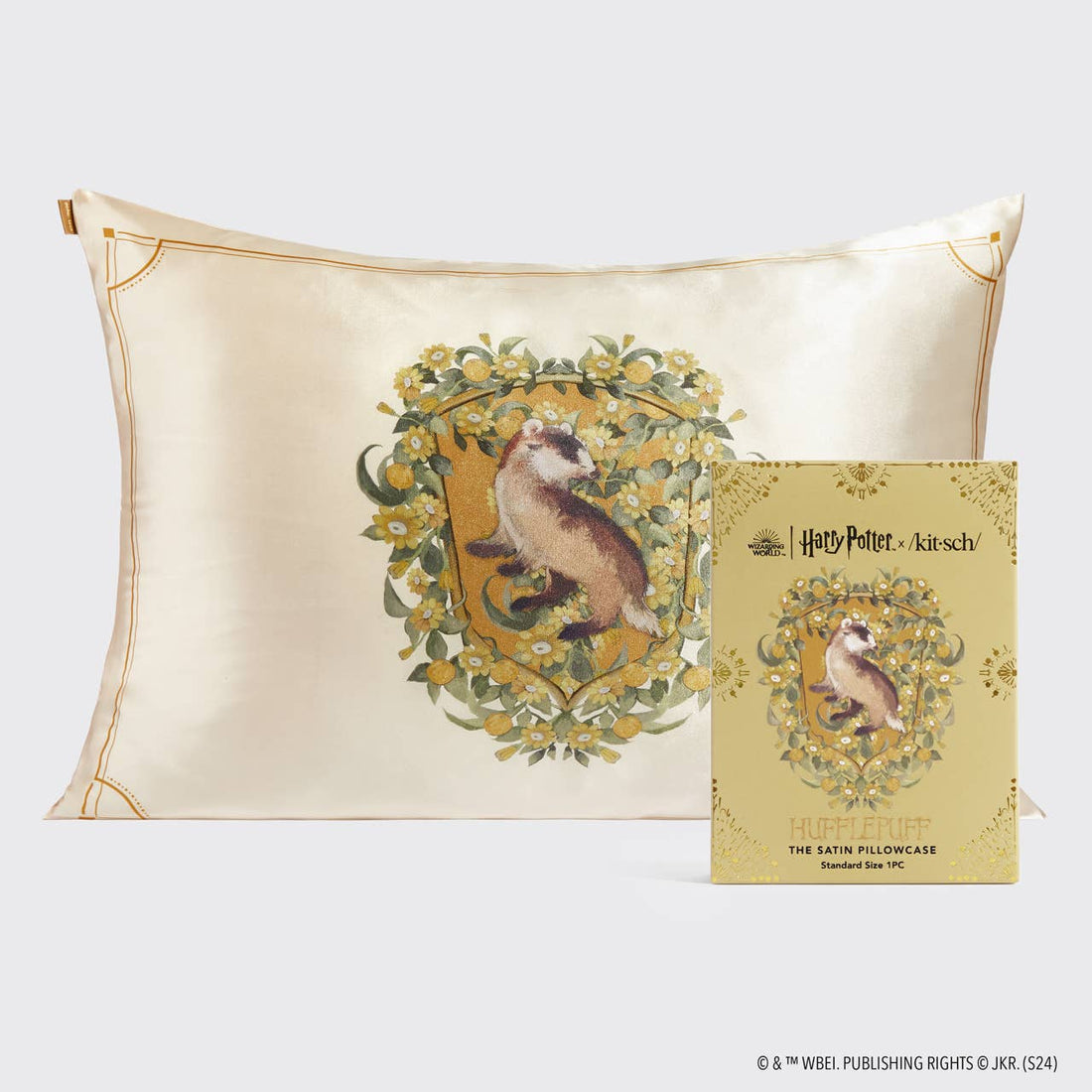 Kitsch x Harry Potter Satin Pillowcase Standard - Hufflepuff