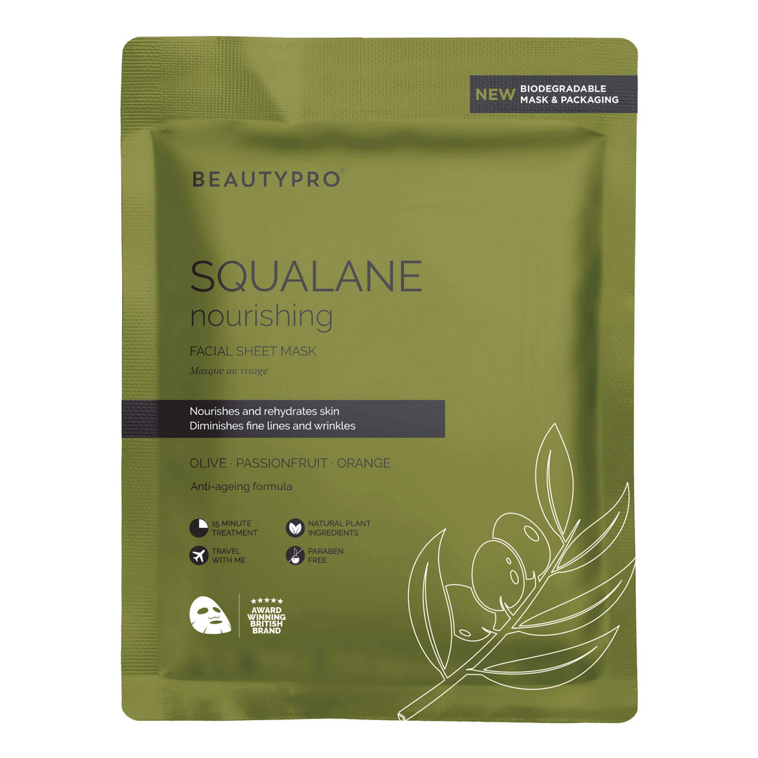 Beauty Pro SQUALANE Nourishing Facial Sheet Mask