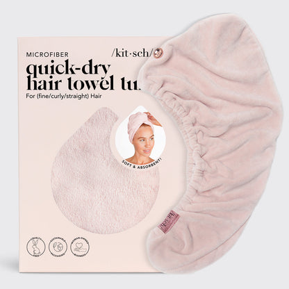 Kitsch Quick Dry Hair Towel Turban - Blush