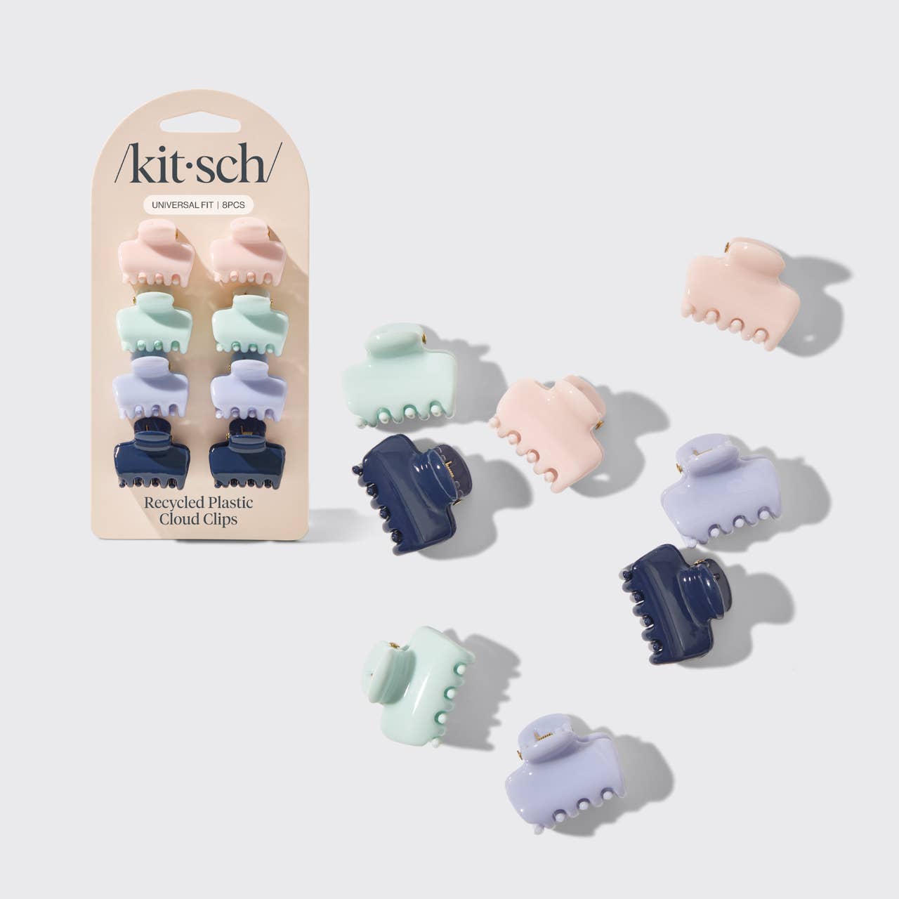 Kitsch Plastic Mini Cloud Clips 8pc Set- Garden Bouquet