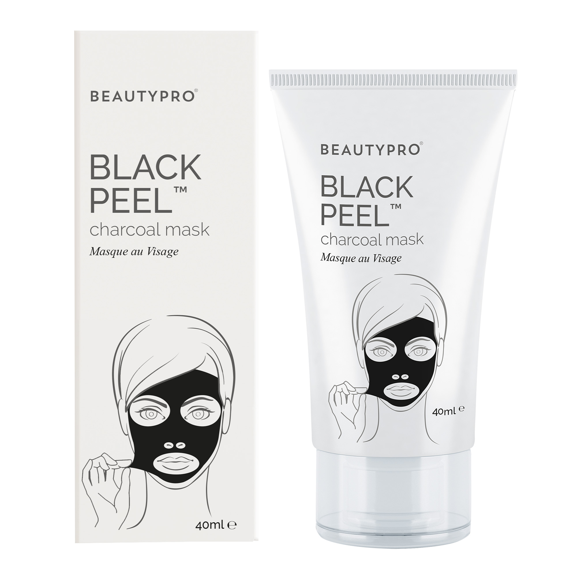 Beauty Pro Black Peel Active Charcoal Mask 40ml Tube