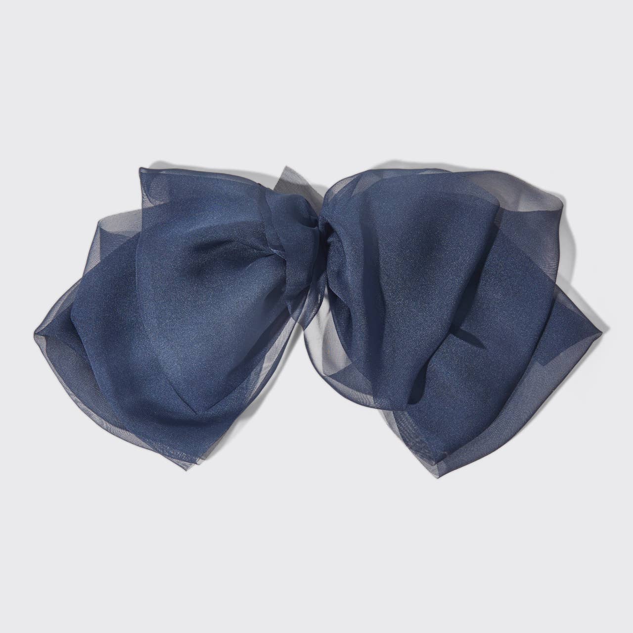 Kitsch Chiffon Bow Hair Clip - Blue Orchid