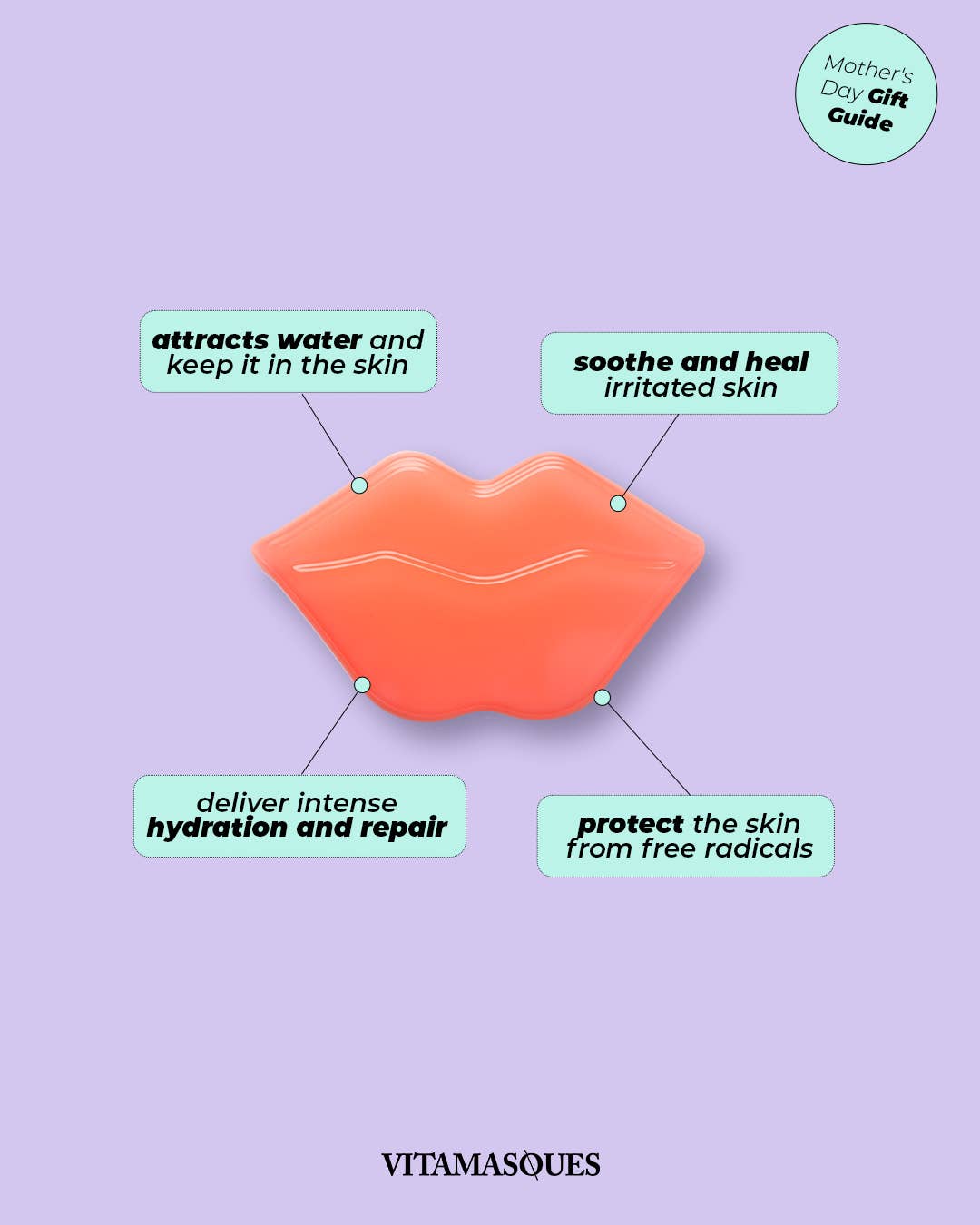 Vitamasques Collagen Watermelon Hydrogel Lip Mask