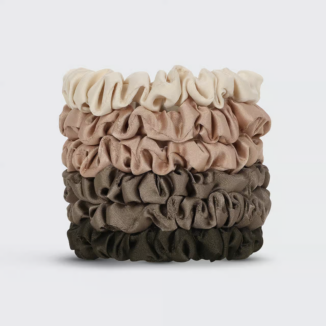 Kitsch Ultra Petite Satin Scrunchies 6pc - Eucalyptus