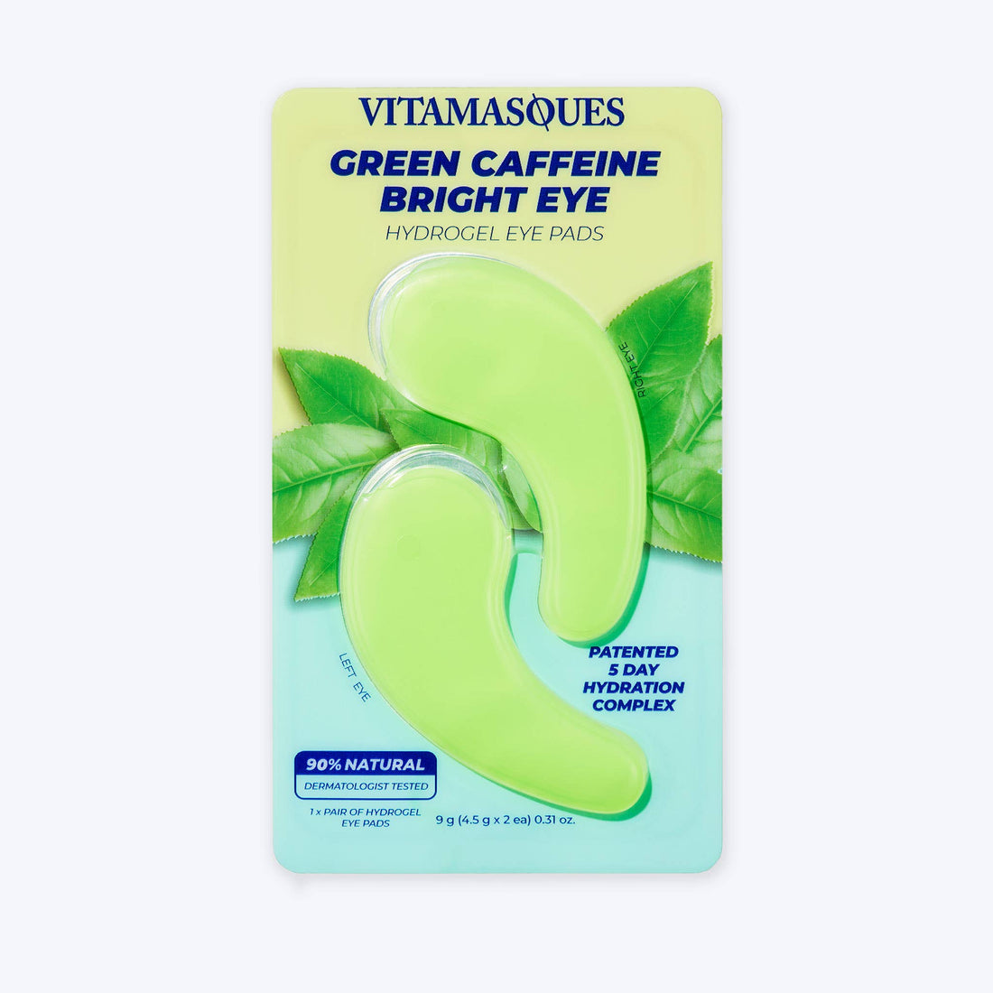 Vitamasques Bright Eye Green Caffeine Hydrogel Eye Pads - 1 Pair