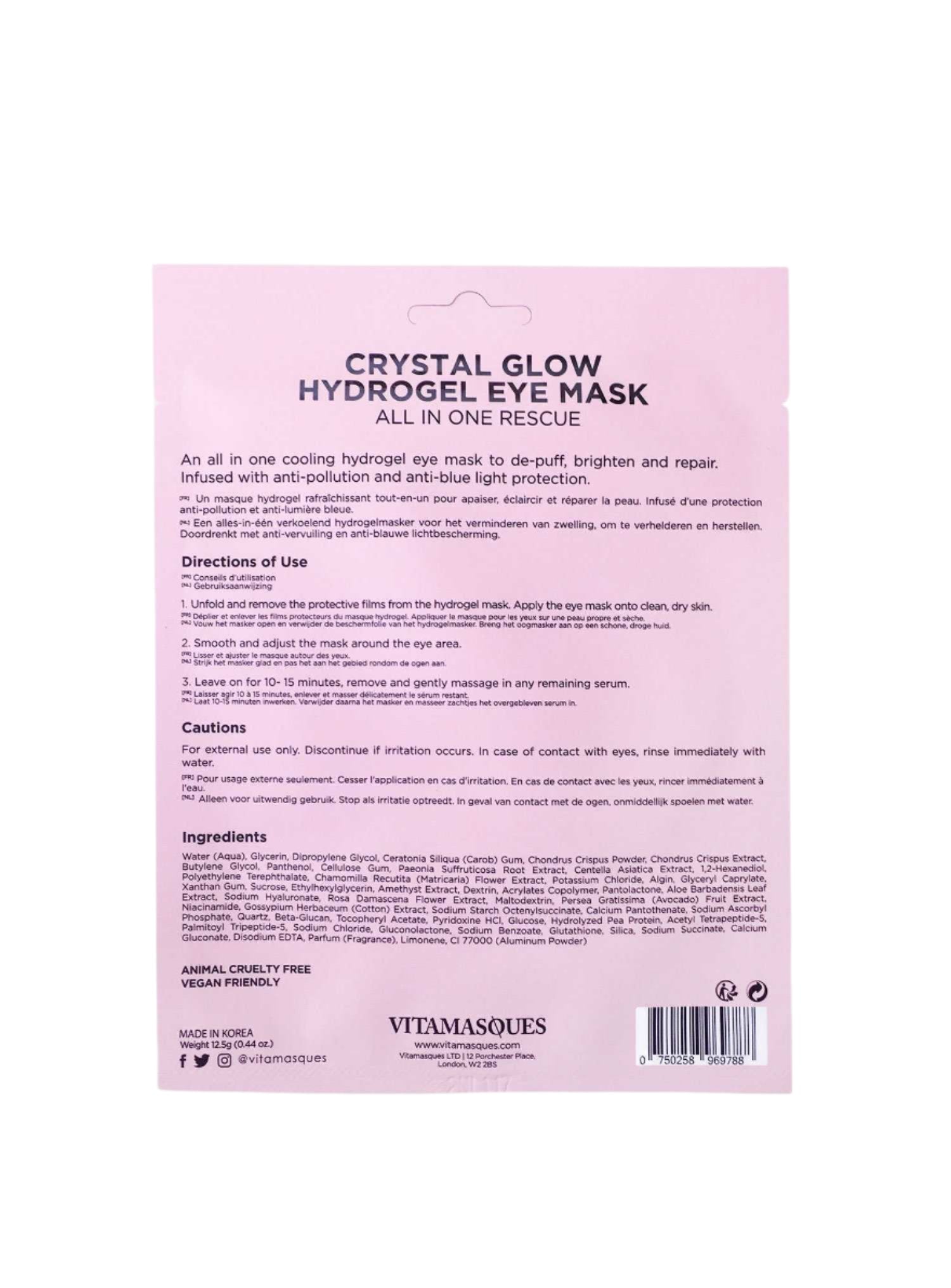 Vitamasques Crystal Glow Hydrogel Repairing Eye Mask