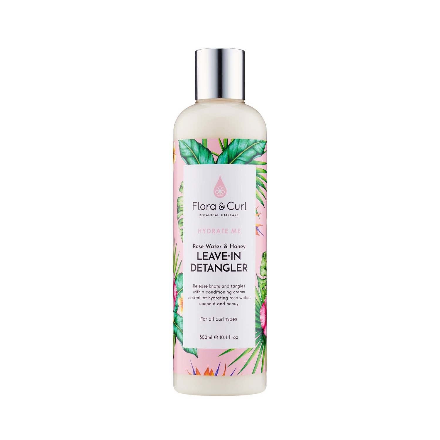 Flora &amp; Curl Rose &amp; Honey Leave-In Detangler 300ml (IMPERFECT)