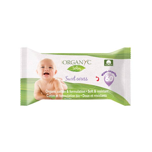 Organyc Sweet Caress Organic Cotton Baby Wipes 60