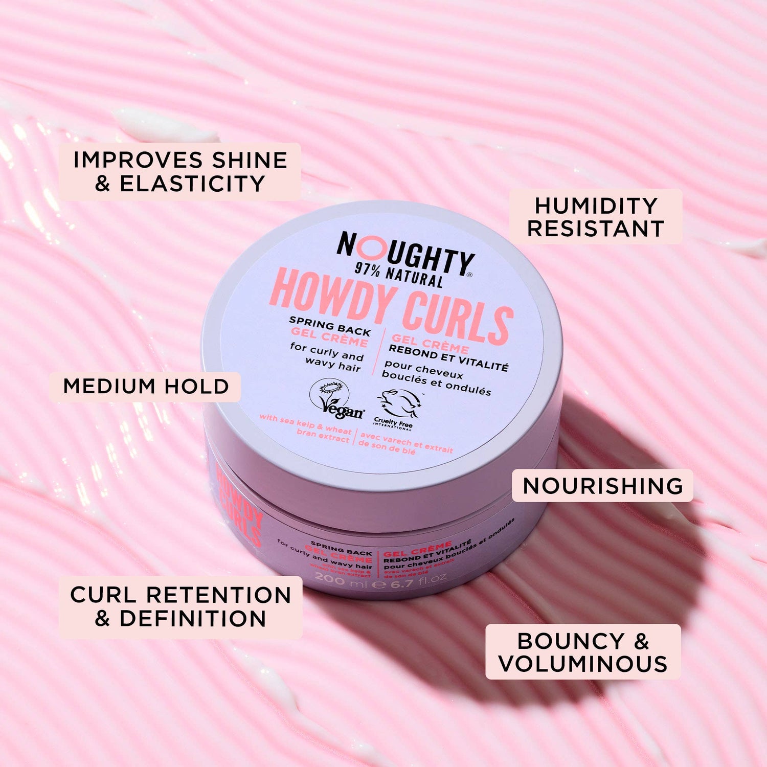 Noughty Howdy Curls Spring Back Gel Crème 200ml