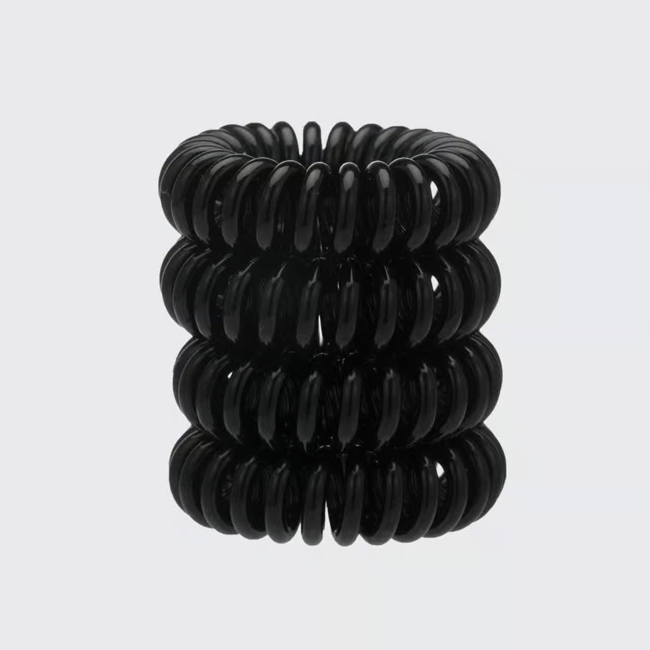 Kitsch Spiral Hair Ties 4 Pc - Black