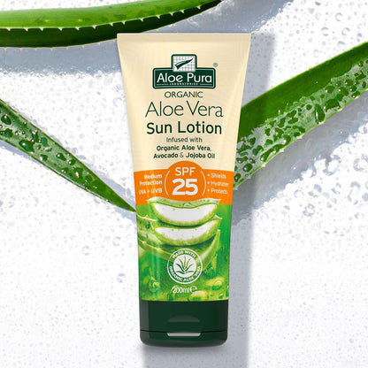 Aloe Pura Organic Aloe Vera Sun Lotion SPF 25 200ml