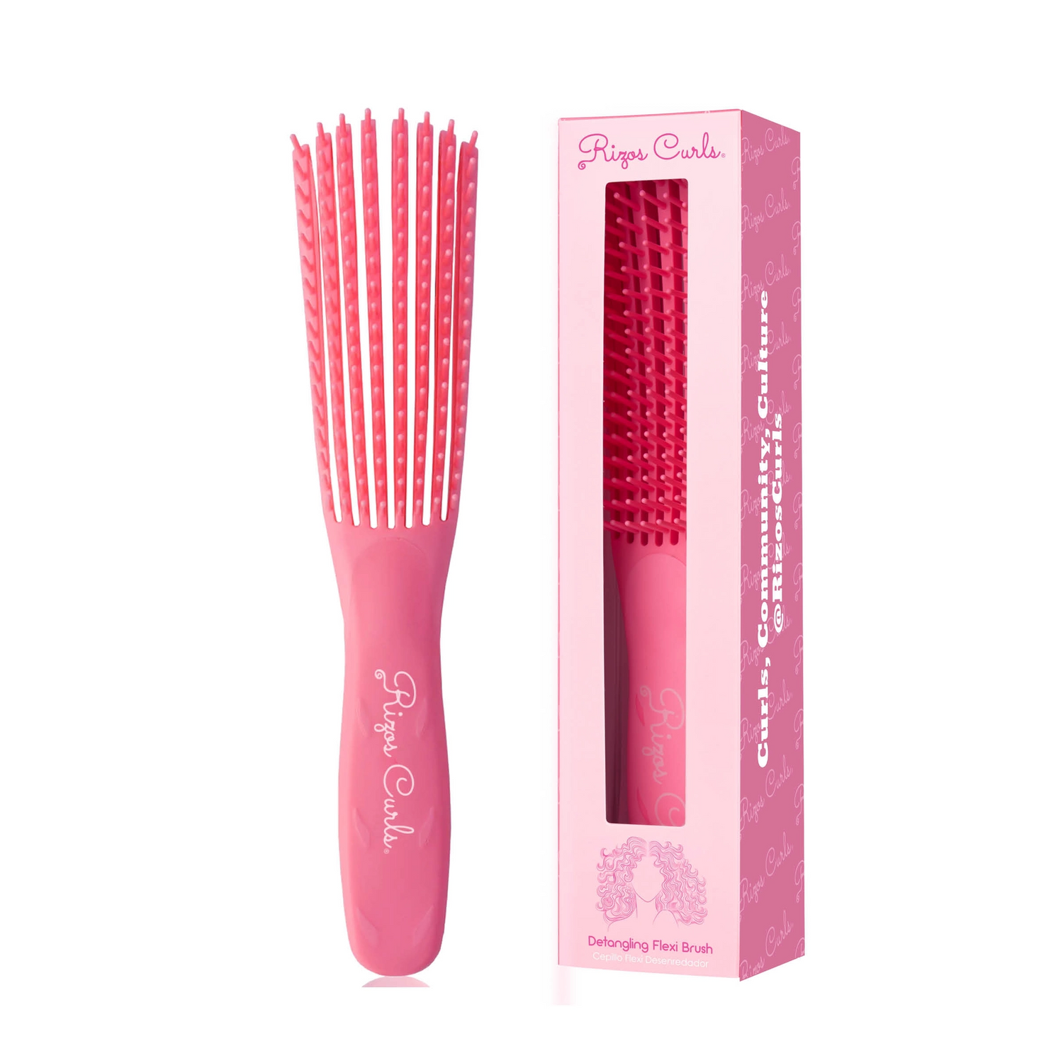 Rizos Curls Pink Detangling Flexi Brush