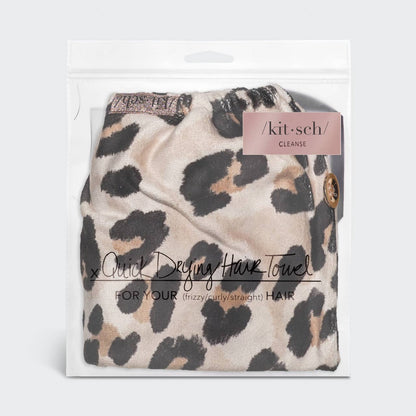 Kitsch Quick Dry Hair Towel - Leopard