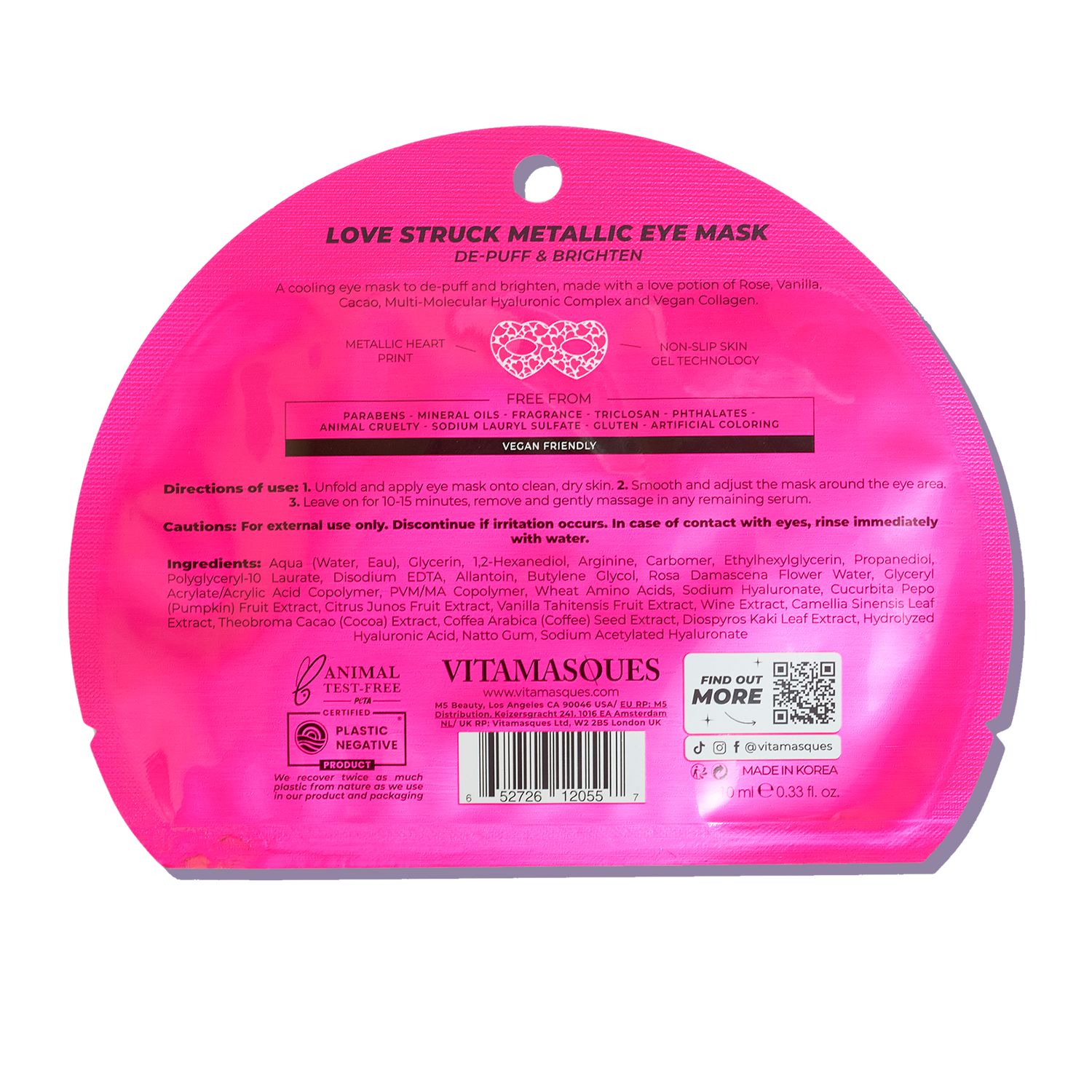 Vitamasques Love Struck Eye Mask