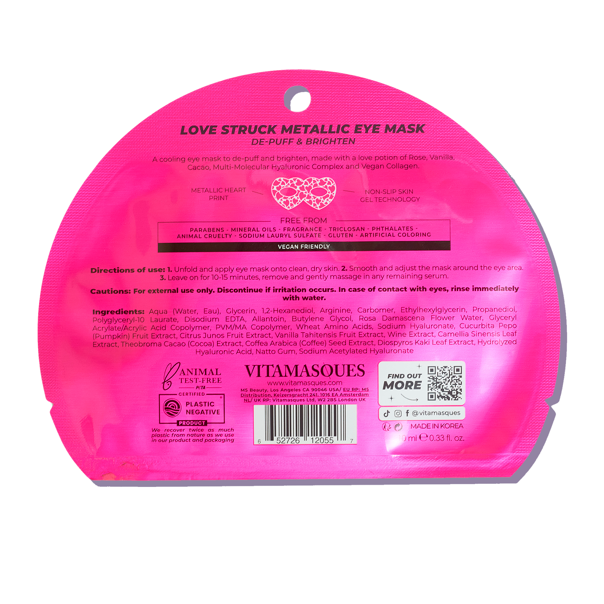 Vitamasques Love Struck Eye Mask