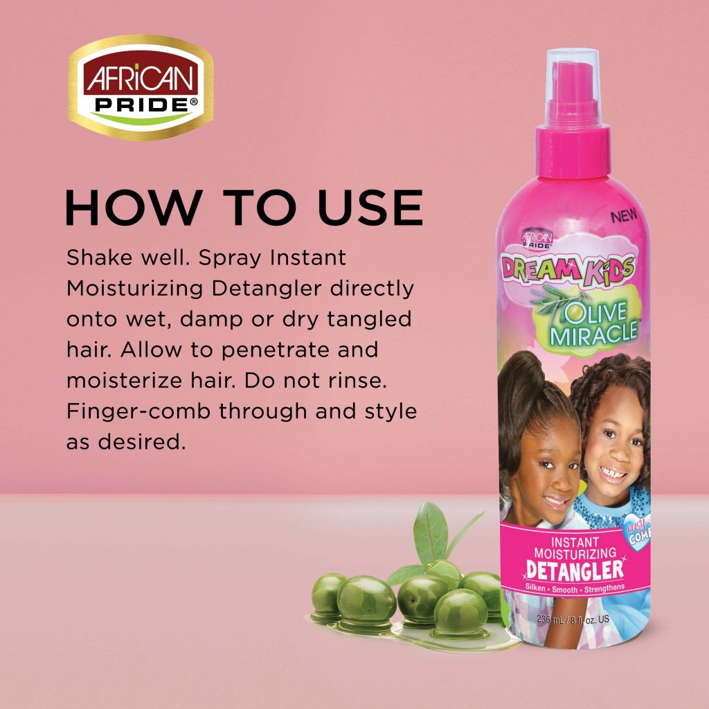 African Pride Dream Kids Olive Miracle Instant Moisturizing Detangler 8oz