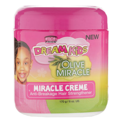 African Pride Dream Kids Olive Miracle Miracle Creme Anti-Breakage Hair Strengthener 6oz