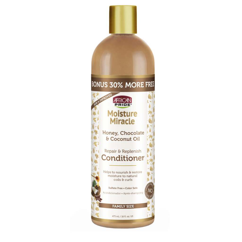 African Pride Moisture Miracle Honey, Chocolate &amp; Coconut Oil Conditioner 16oz