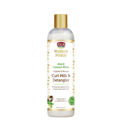 African Pride Moisture Miracle Aloe &amp; Coconut Water Curl Milk &amp; Detangler 12oz