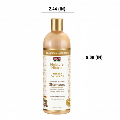 African Pride Moisture Miracle Honey &amp; Coconut Oil Shampoo 16oz