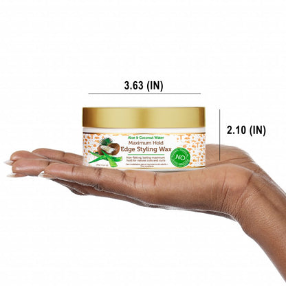 African Pride Moisture Miracle Aloe &amp; Coconut Water Maximum Hold Edge Styling Wax 6oz