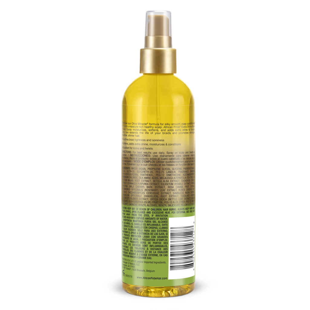 African Pride Olive Miracle Braid Sheen Spray Extra Shine 12oz