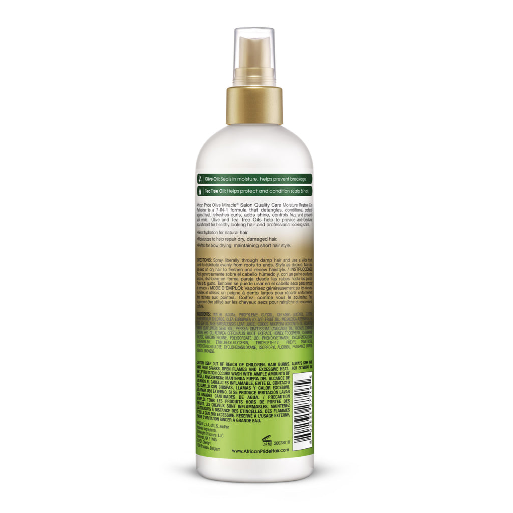 African Pride Olive Miracle 7-in-1 Leave-in Moisture Restore Curl Refresher 12oz