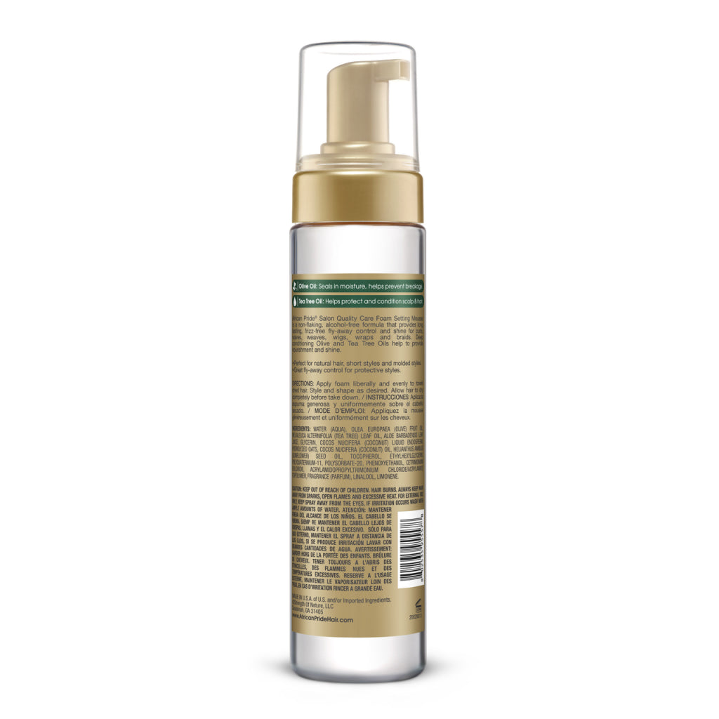 African Pride Olive Miracle Non-Flaking Foam Setting Mousse 8.5oz