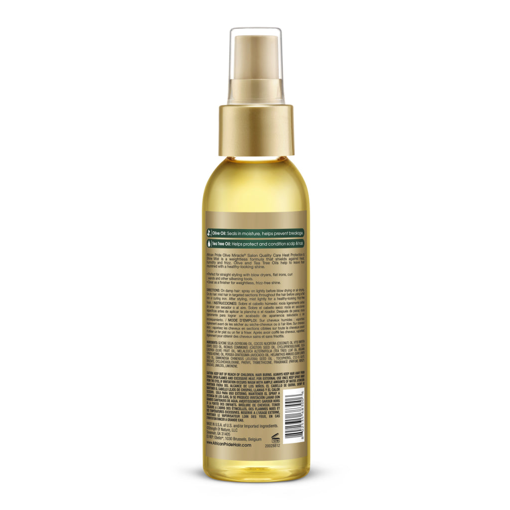 African Pride Olive Miracle Heat Protectant &amp; Shine Mist 4oz