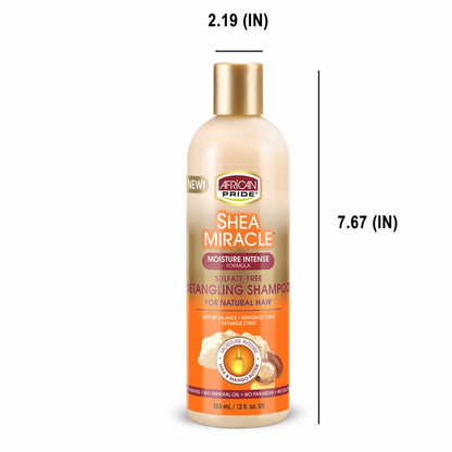 African Pride Shea Miracle Moisture Intense Sulfate-Free Detangling Shampoo 12oz