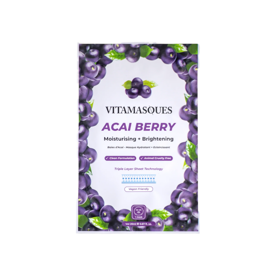 Vitamasques Acai Berry Face Sheet Mask