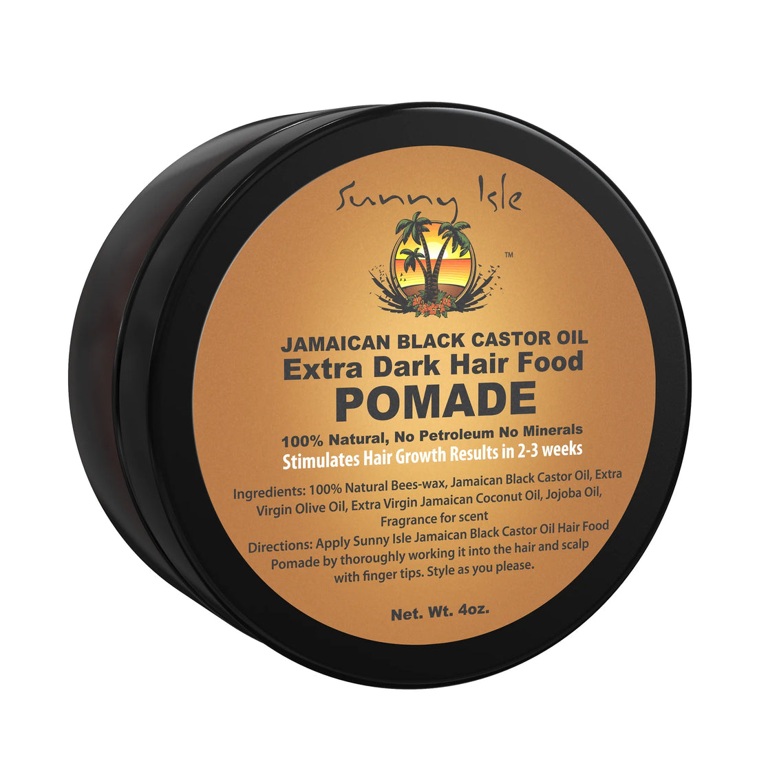 Sunny Isle Jamaican Black Castor Oil Extra Dark Hair Food Pomade 4oz