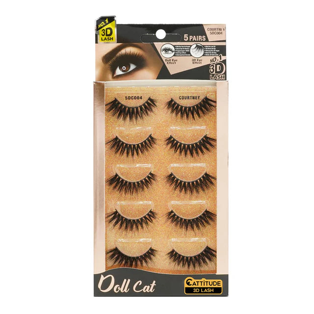 Ebin New York Doll Cat 3D Lashes 5 Pack