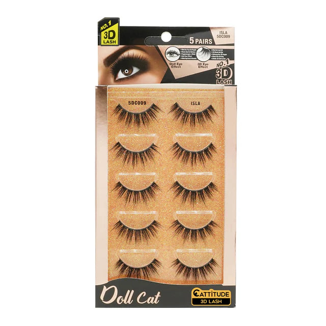 Ebin New York Doll Cat 3D Lashes 5 Pack