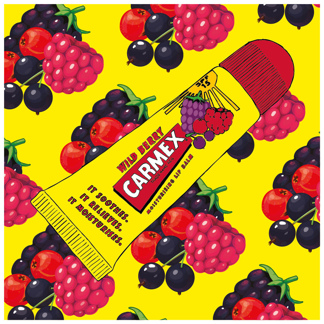 Carmex Wild Berry Lip Balm Tube 10g