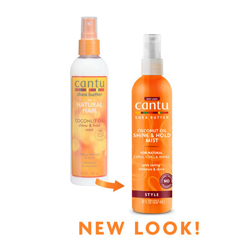 Cantu Shea Butter Coconut Milk Shine &amp; Hold Mist For Natural Curls, Coils &amp; Waves 8.4oz