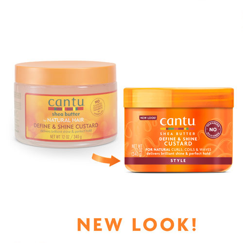 Cantu Shea Butter Define &amp; Shine Custard For Natural Curls, Coils &amp; Waves 12oz