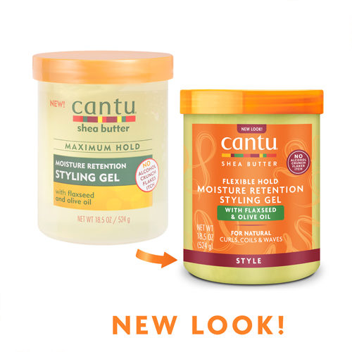 Cantu Shea Butter Flexible Hold Moisture Retention Styling Gel with Flaxseed and Olive Oil 18.5oz