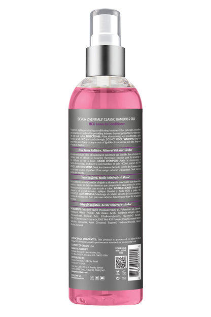 Design Essentials Bamboo &amp; Silk HCO Leave-In Conditioner 8oz